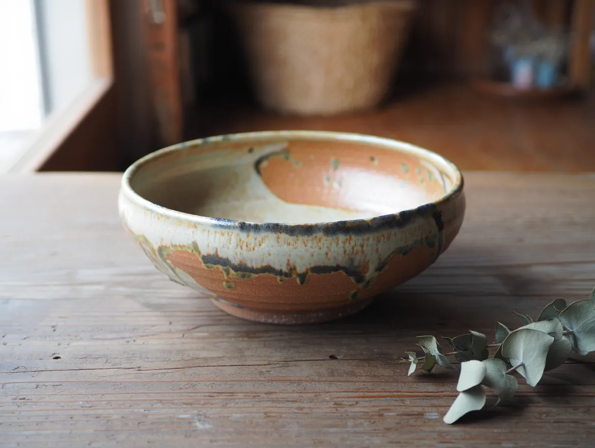 Handmade ceramic bowl display
